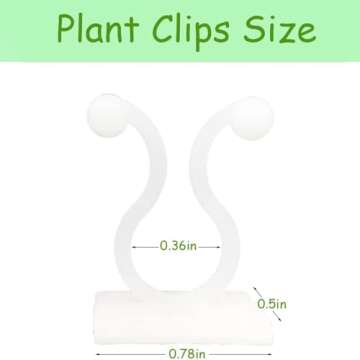 MDSOYOL Plant Climbing Wall Fixture Clips, (100pcs) Plant Fixer Self-Adhesive Hooks for Invisible Wall Vines Plant Fixation Plant Vine Traction Garden Vegetable Plant Binding (B-100 Pcs)