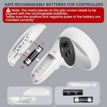 alcopanda Charging Dock for Meta Quest 2,VR Charging Station for Oculus Quest 2 Touch Controller and...