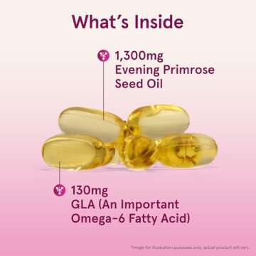 Jarrow Formulas Cold Pressed and Hexane Free Evening Primrose, Dietary Supplement, Feminine Health, Support for Skin and Immune Health, 60 Softgels, Up to a 60 Day Supply