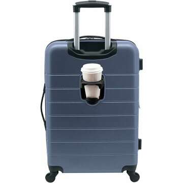 Wrangler Smart Luggage Navy 20-Inch Carry-On Set