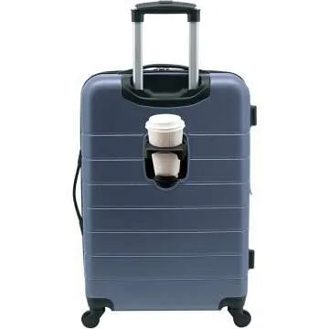 Wrangler Smart Luggage Navy 20-Inch Carry-On Set