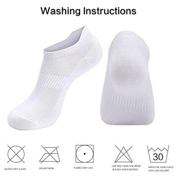 brookhaus Women Ankle Socks, 6/10 Pairs Athletic Socks for Women, Low Cut Running Cotton Socks, No-Show Sport Socks With Tab