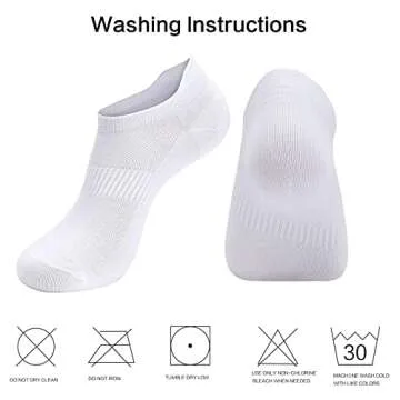 brookhaus Women Ankle Socks, 6/10 Pairs Athletic Socks for Women, Low Cut Running Cotton Socks, No-Show Sport Socks With Tab