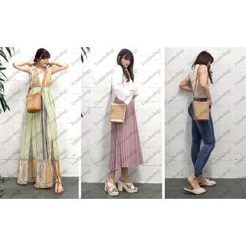 Stylish Straw Rattan Crossbody Purse for Summer