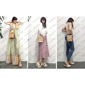 Stylish Straw Rattan Crossbody Purse for Summer