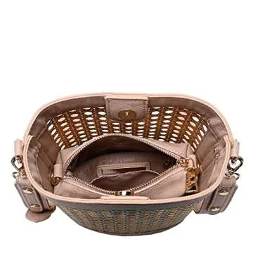 Stylish Straw Rattan Crossbody Purse for Summer