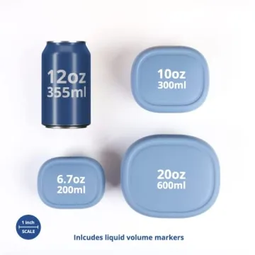 Nesting Silicone Containers Set - Eco-Friendly Food Storage