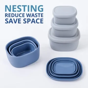 Nesting Silicone Containers Set - Eco-Friendly Food Storage