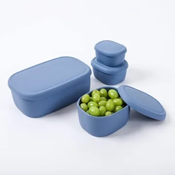 Nesting Silicone Containers Set - Eco-Friendly Food Storage