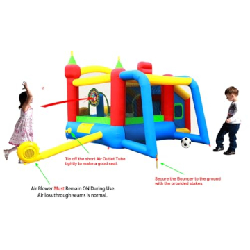 WELLFUNTIME Inflatable Bounce House for Kids Fun