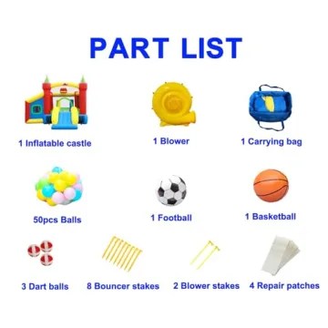 WELLFUNTIME Inflatable Bounce House for Kids Fun