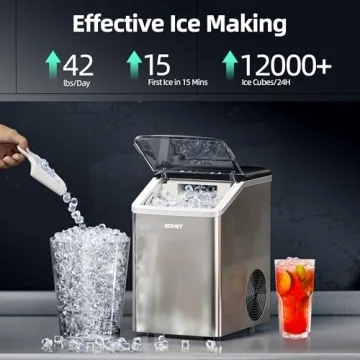 KOVIET Nugget Ice Makers Countertop, Soft Pebble Ice Machine