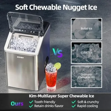 KOVIET Nugget Ice Maker for Soft Chewable Ice at Home