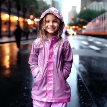 Disney Frozen II Elsa and AnnaGirls Hooded Rain Slicker - Waterproof - Little Girl 4-5 Years