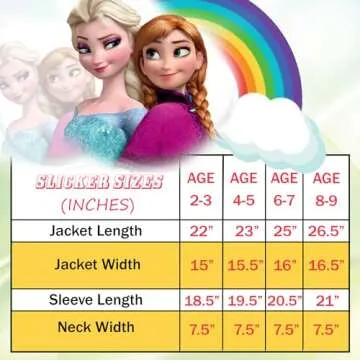 Disney Frozen II Elsa and AnnaGirls Hooded Rain Slicker - Waterproof - Little Girl 4-5 Years