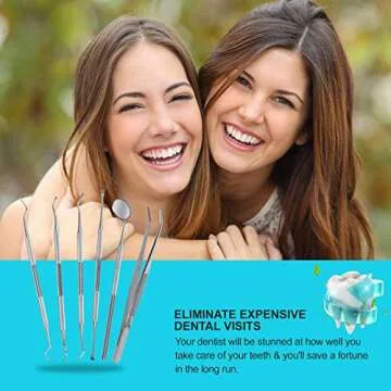 6-Pack Stainless Steel Teeth Cleaning Kit for Oral Care