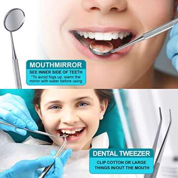 6-Pack Stainless Steel Teeth Cleaning Kit for Oral Care