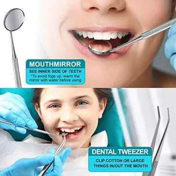 6-Pack Stainless Steel Teeth Cleaning Kit for Oral Care