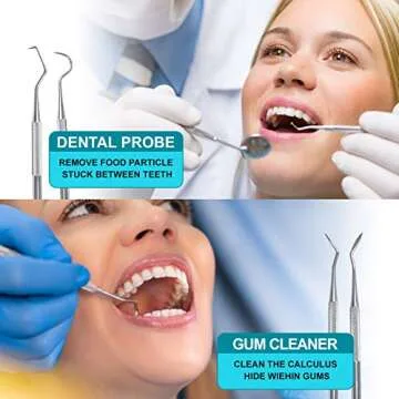 6-Pack Stainless Steel Teeth Cleaning Kit for Oral Care