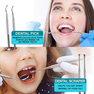 6-Pack Stainless Steel Teeth Cleaning Kit for Oral Care