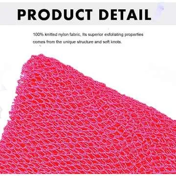 2 Pieces African Net Sponge, Long African Exfoliating Net, Net Bath Sponge Shower Body Scrubber Back Scrubber Skin Smoother, Stretches to Approximately 63"(Pink&Orange)