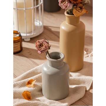 CWLWGO Ceramic Vase Set of 3 for Home Decor