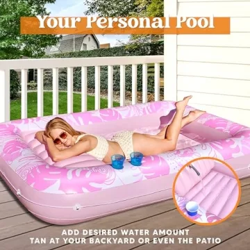 Sloosh Inflatable Tanning Pool Float for Adults