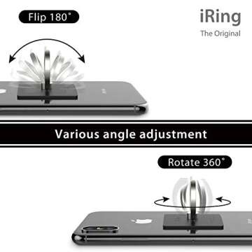 iRing Phone Ring Holder - Perfect Grip & Stand for All