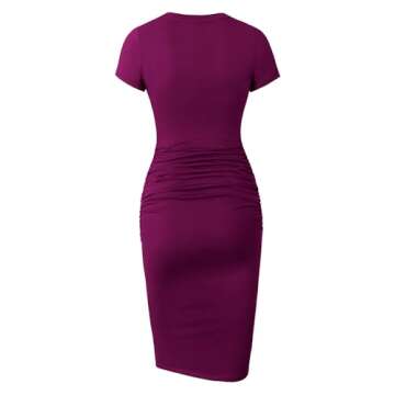 Missufe Women's Ruched Casual Sundress - Versatile & Chic