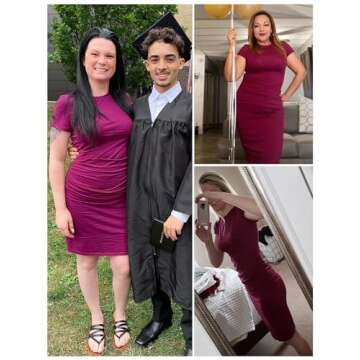 Missufe Women's Ruched Casual Sundress - Versatile & Chic