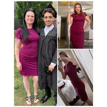 Missufe Women's Ruched Casual Sundress - Versatile & Chic