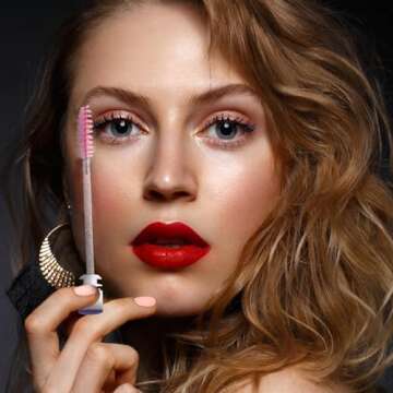 Disposable Mascara Wands Tube Set 10Pcs Shiny Diamond Lash Brush Eyelash Spoolies With Tube Mascara Wands Makeup Tool for Eyelash Extensions(Pink)