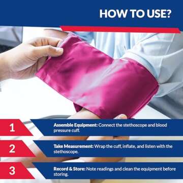 Dixie EMS Pink Blood Pressure & Sprague Stethoscope Kit