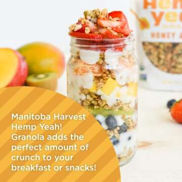 Manitoba Harvest Hemp Yeah Granola, with 10 g of Protein, 3.5 g Omegas, 3 g of Fiber and less than 10 g Sugar Per Serving, Organic, Non-GMO, Honey and Oats, 10 Oz, Packaging May Vary