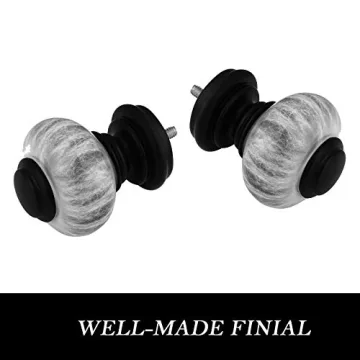 Knobelite Decorative Curtain Rod - Adjustable 22-42 inches