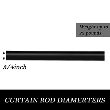 Knobelite Decorative Curtain Rod - Adjustable 22-42 inches