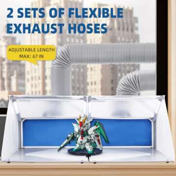 OPHIR Portable Spray Booth Kit with LED Lights and Hoses