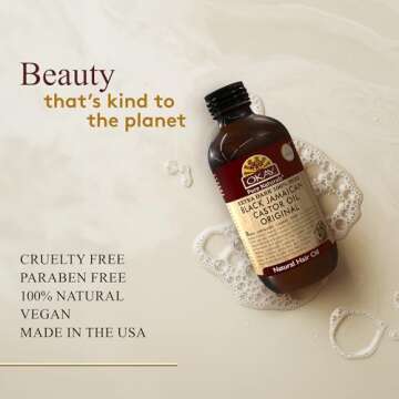 OKAY | Extra Dark 100% Natural Black Jamaican Castor Oil | For All Hair Textures & Skin Types | Grow Strong, Healthy, Smooth and Thick Hair | With Vitamin E - Omega 6 & 9 | 4 oz