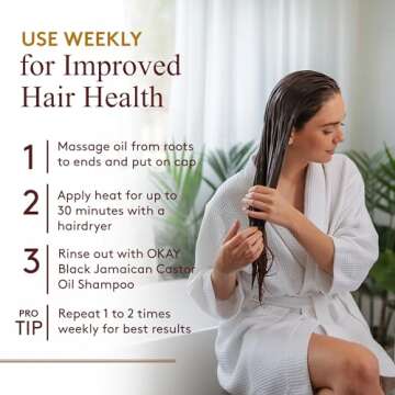 OKAY | Extra Dark 100% Natural Black Jamaican Castor Oil | For All Hair Textures & Skin Types | Grow Strong, Healthy, Smooth and Thick Hair | With Vitamin E - Omega 6 & 9 | 4 oz