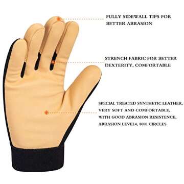 Intra-FIT Light Work Gloves with High-Abrasion Resistance