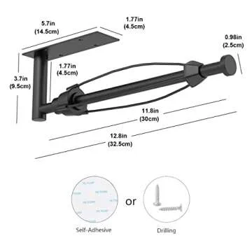 VAEHOLD Self Adhesive Paper Towel Holder Under Cabinet Mount, Wall Mounted Paper Towel Roll Holder with Damping Effect for Kitchen, Bathroom, Wall - SUS304 Stainless Steel (Matte Black)