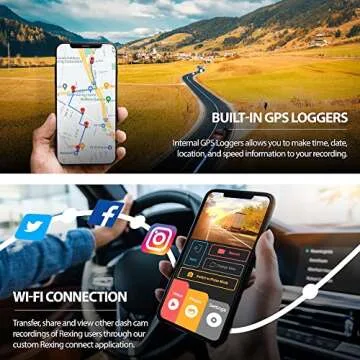 Rexing V1PGW-4K Dual Channel Dash Cam with GPS & Wi-Fi