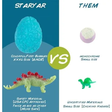 STARYAR Kids Bath Bombs with Dinosaur Toys Inside