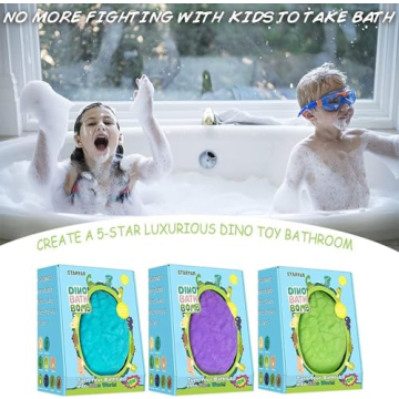 STARYAR Kids Bath Bombs with Dinosaur Toys Inside