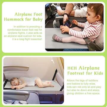 HEH Kids Airplane Footrest for Traveling Comfort