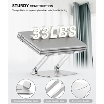 BoYata Adjustable Laptop Stand with Heat-Vent 17 Inch