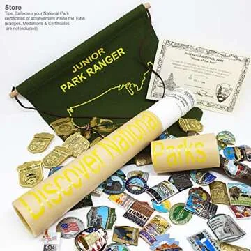 National Park Junior Ranger Badge Display Organizer for Kids