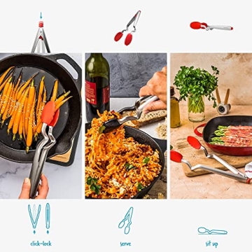 Dreamfarm Clongs Silicone Tongs for Easy Cooking and Serving