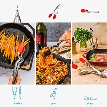 Dreamfarm Clongs Silicone Tongs for Easy Cooking and Serving