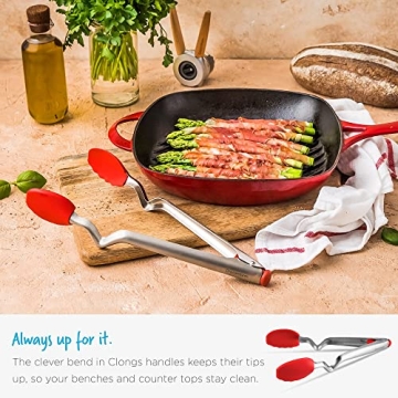 Dreamfarm Clongs Silicone Tongs for Easy Cooking and Serving